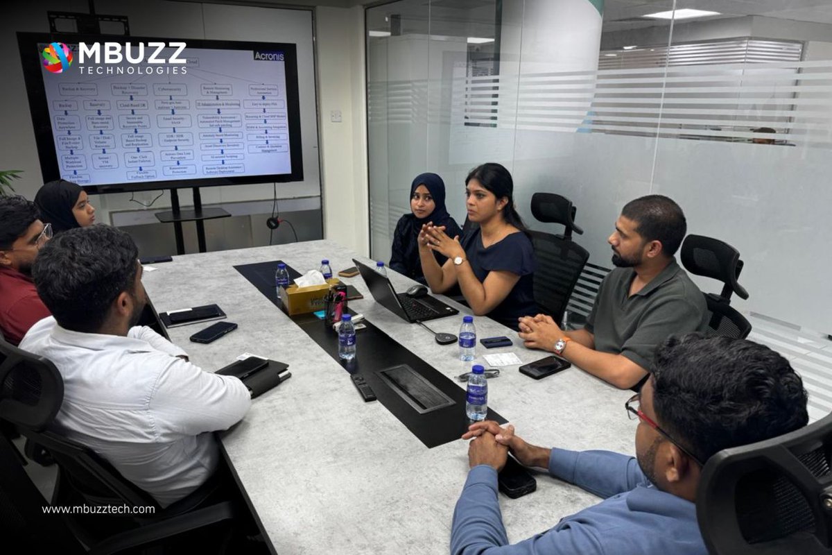 MBUZZTech's tweet photo. Building Knowledge. Strengthening Partnerships.
Acronis training with Acrux Infotech, focused on cyber protection, backup and data security.
Partner with MBUZZ to build expertise, unlock opportunities and grow stronger together.
#MBUZZ #Acronis #AcruxInfotech #PartnerTraining https://t.co/4Ojp84RR7e