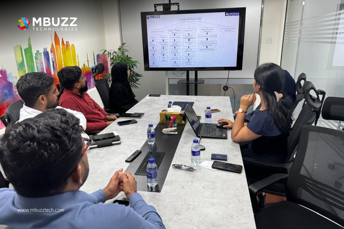 MBUZZTech's tweet photo. Building Knowledge. Strengthening Partnerships.
Acronis training with Acrux Infotech, focused on cyber protection, backup and data security.
Partner with MBUZZ to build expertise, unlock opportunities and grow stronger together.
#MBUZZ #Acronis #AcruxInfotech #PartnerTraining https://t.co/4Ojp84RR7e