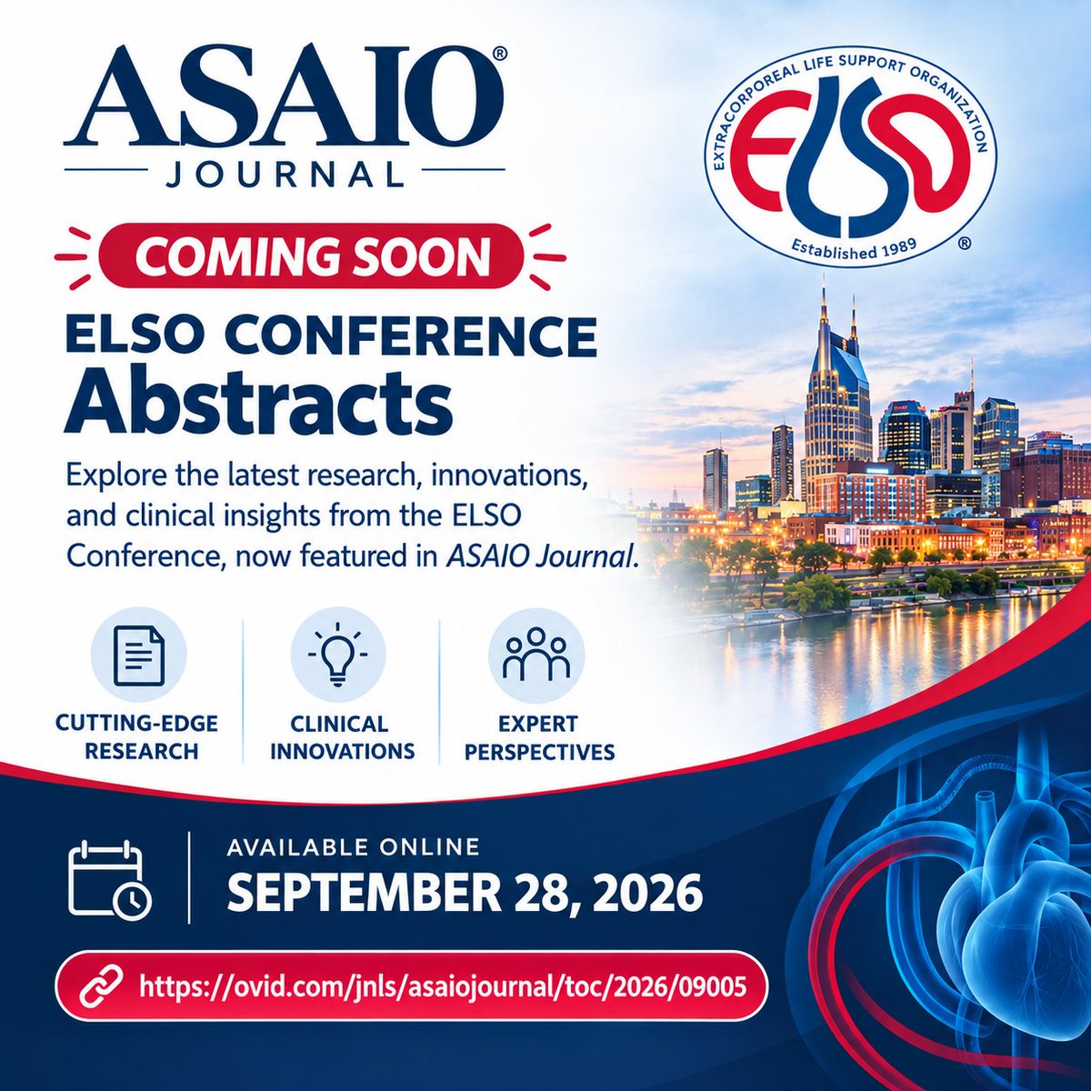 asaiojournal's tweet photo. #ASAIO #ASAIOJ #ASAIOjournal #ELSO #conference #abstracts #ELSOconferenceabstracts #research #clinicalinovations #Sep28 #2026 https://t.co/ewYU8vgaQx