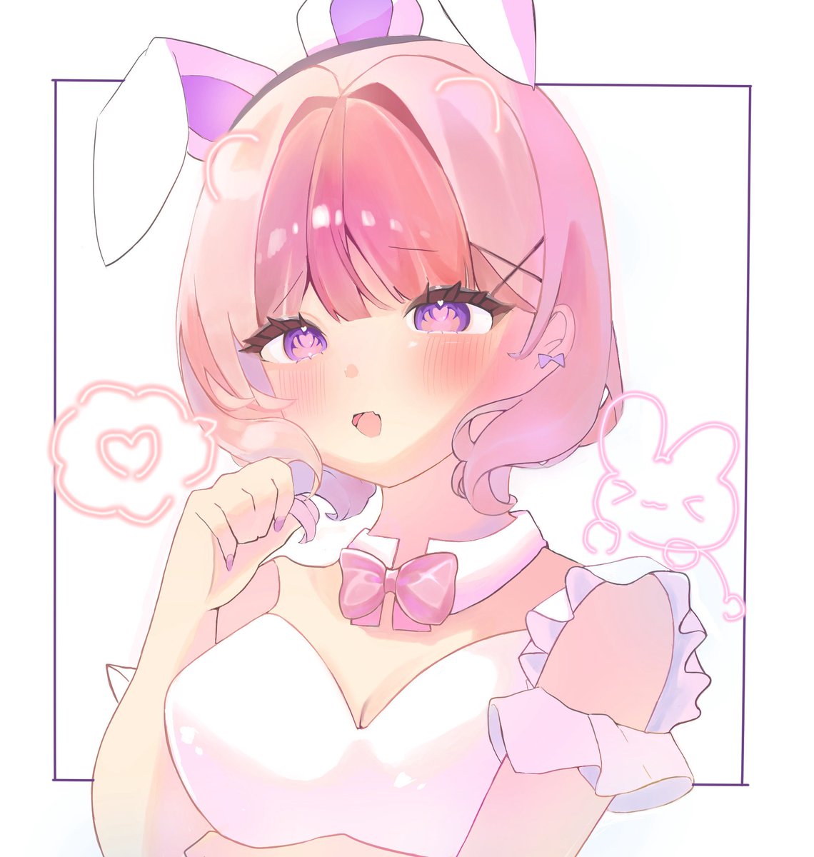 cailingmu68's tweet photo. 白バニーちゃん🤍💜
 #かわいいイラスト
 #絵描きさんと繋がりたい https://t.co/M1uu717tt9