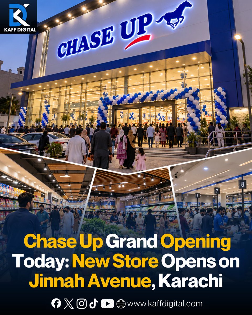 KaffDigital's tweet photo. A new #shopping destination has arrived in #Karachi! Chase Up has officially opened its latest store at #JinnahAvenue, with the grand #opening held on September 25.
#ChaseUp #JinnahAvenue #Karachi #ChaseUpKarachi #GrandOpening #NewStore #KaffDigital https://t.co/h67saq98ZN