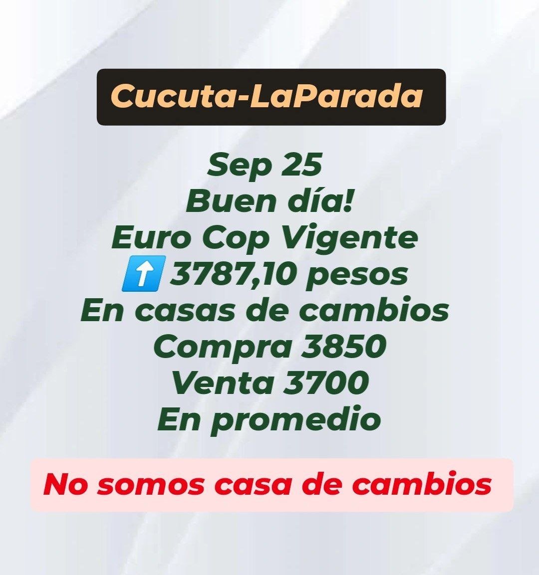 Cotizaciones_'s tweet photo. Buen día!
Tasa promedio relación Bolívar-Peso-Dolar-Euro acá en Cucuta-LaParada Colombia 
Únete a nuestro grupo de telegram 
https://t.co/5WTMKAXp2I
⚠️ No somos casa de cambios ⚠️ https://t.co/lVu8qLYTza