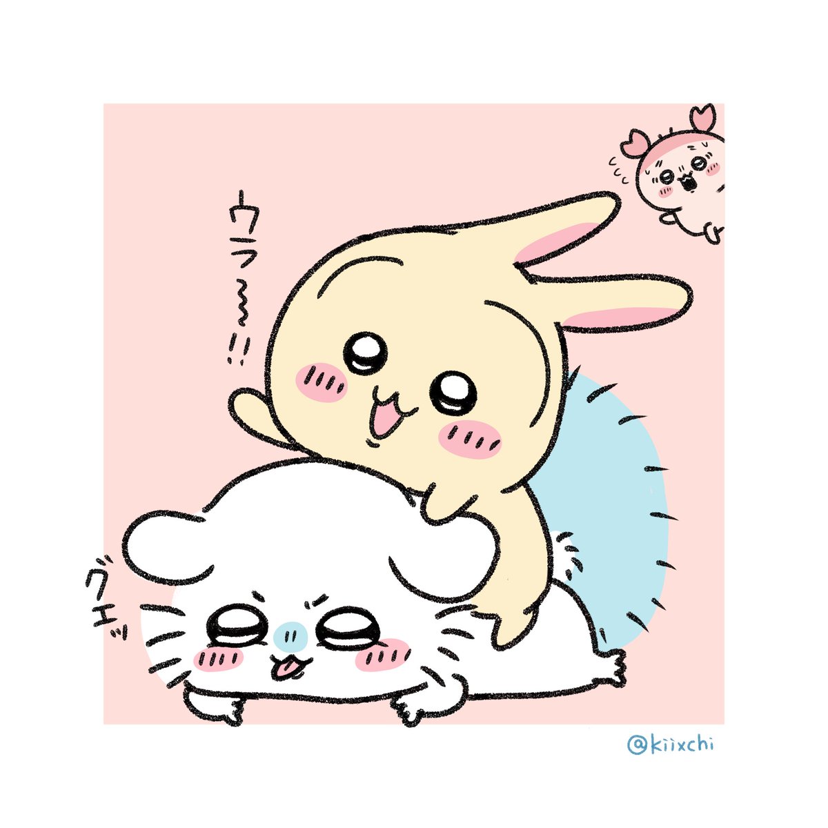 kiixchi's tweet photo. うさモモカニ🫰
#ちいかわファンアート https://t.co/xzNENj9YvN
