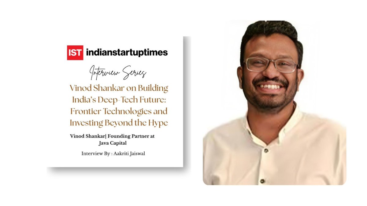 IStartupTimes's tweet photo. Vinod Shankar on Building India’s Deep-Tech Future: Frontier Technologies and Investing Beyond the Hype

Read more at: https://t.co/FrhjqDIlqG https://t.co/2kqTq8dfTx