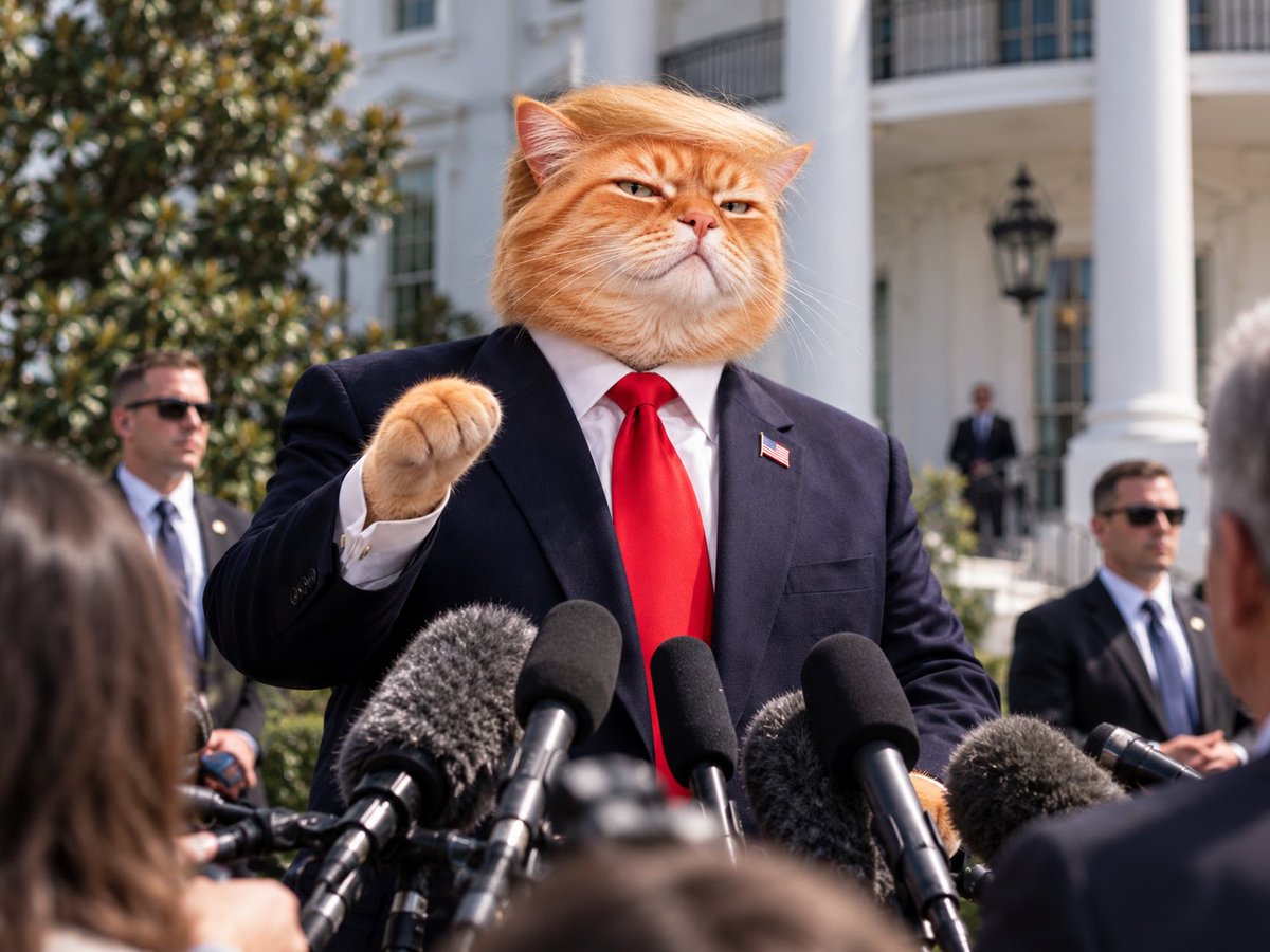 trumpcatcoinxyz's tweet photo. From this day forward, our coin will flourish and be respected again all over the world. We'll be the envy of every inu, and we will not allow ourselves to be taken advantage of any longer. During every single day, I will very simply put TRUMPCAT first. https://t.co/pAYiHky9S3