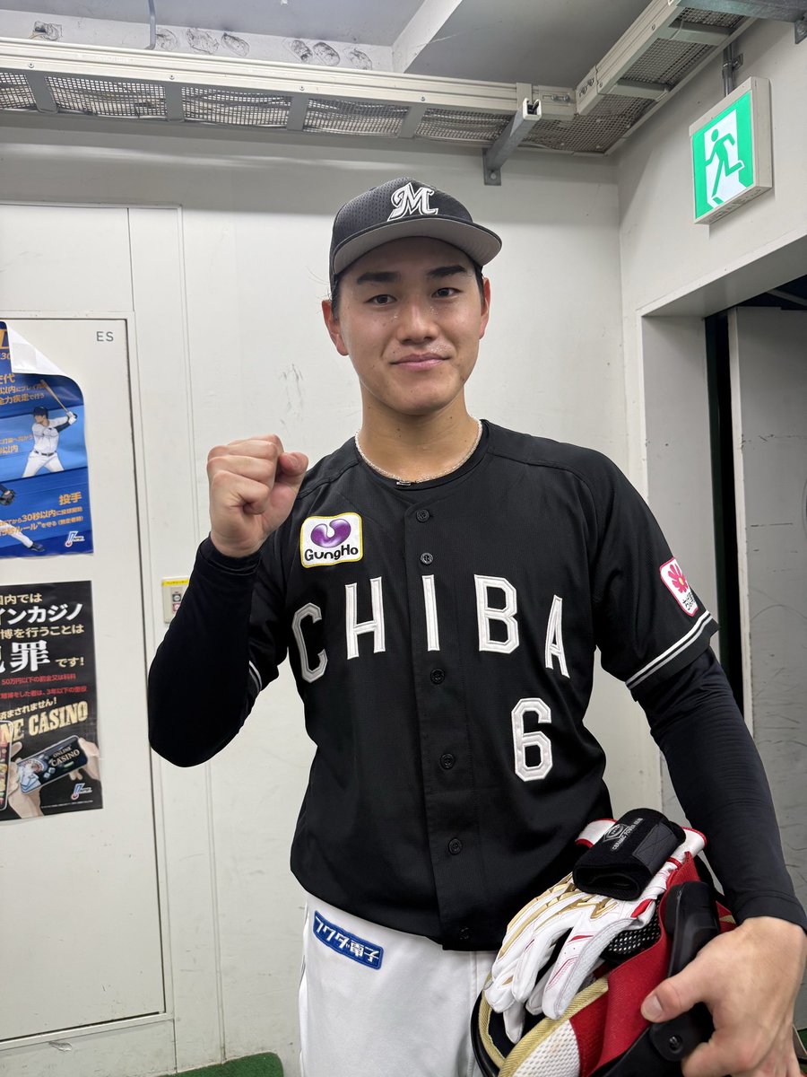 chibalotte_pr's tweet photo. 本日のヒーローは逆転3ランを放った #西川史礁 選手です！
#chibalotte #広報 https://t.co/Mlc7ghmcMZ
