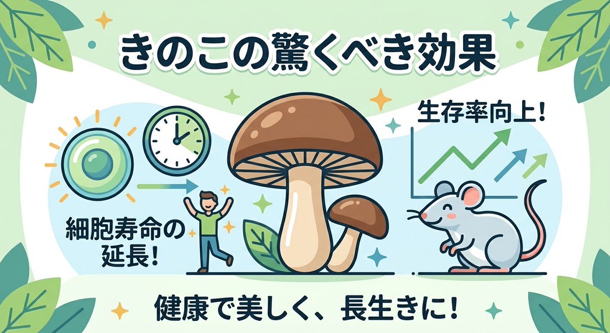 tibiMash777's tweet photo. 【🍄‍🟫は最強のアンチエイジング薬⁉️】
人の細胞にシロ◯ンを投与すると細胞寿命が57%延びることが確認されました😳✨️
老齢マウスでは、何もしなければ10ヶ月後の生存率が50%だったのに対し、投与すると80%まで伸びたようです🐭⤴️
健康で美しく、長生きするには🍄‍🟫が鍵になるかもしれませんね✨️ https://t.co/InRyi2W53Q