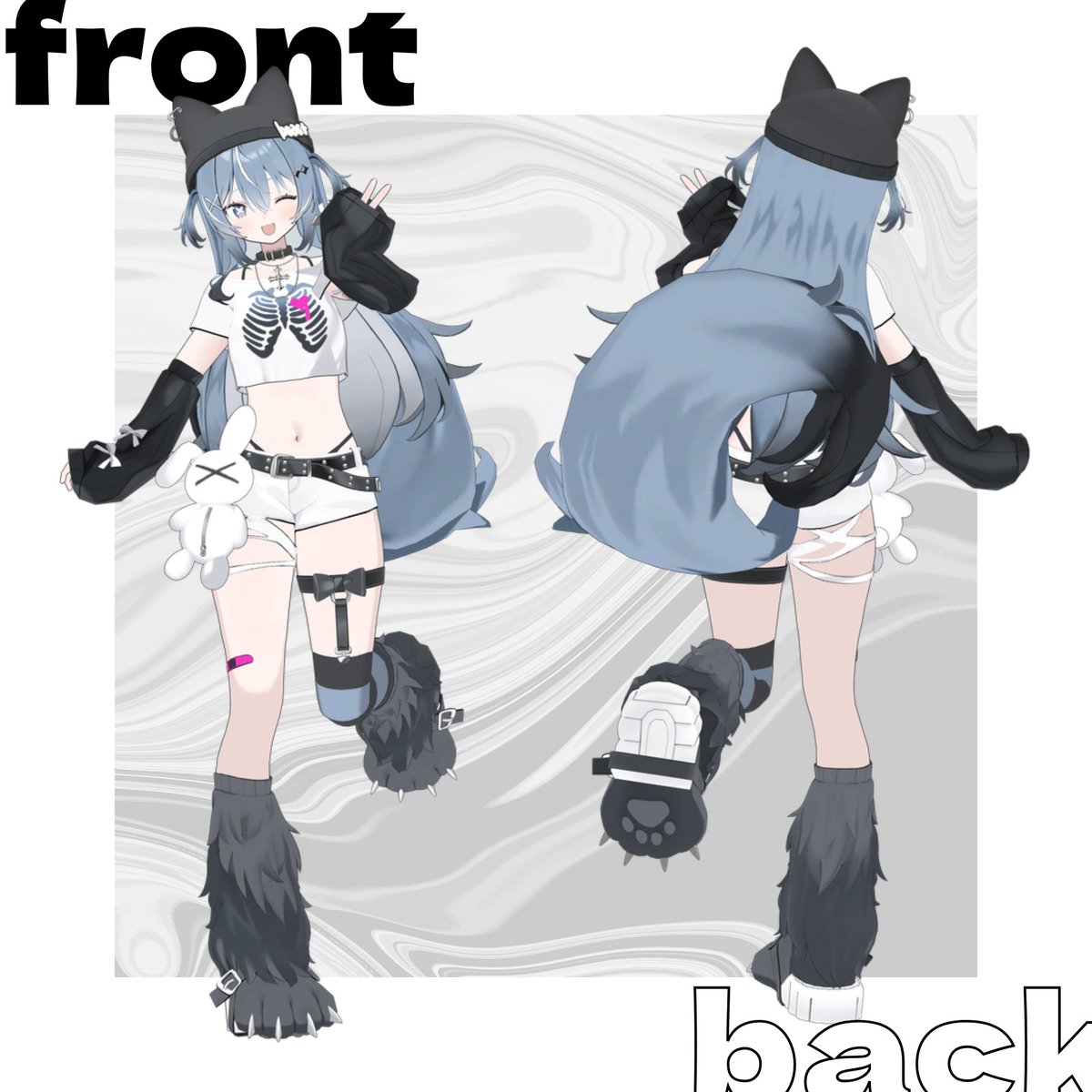puputizy's tweet photo. 【お知らせ】

VRChat向けオリジナル3Dアバター
『リルフィ -Lilfy- 』
販売開始しました！！！

かわいいくてちょっぴりバイオレンスな狼の女の子💙
たくさん可愛がってください ✘ω✘

▼販売ページはこちら▼

https://t.co/xQIFZ7wQIQ

＃リルフィ3D　＃lilfy3D https://t.co/Kh9NaGncF7