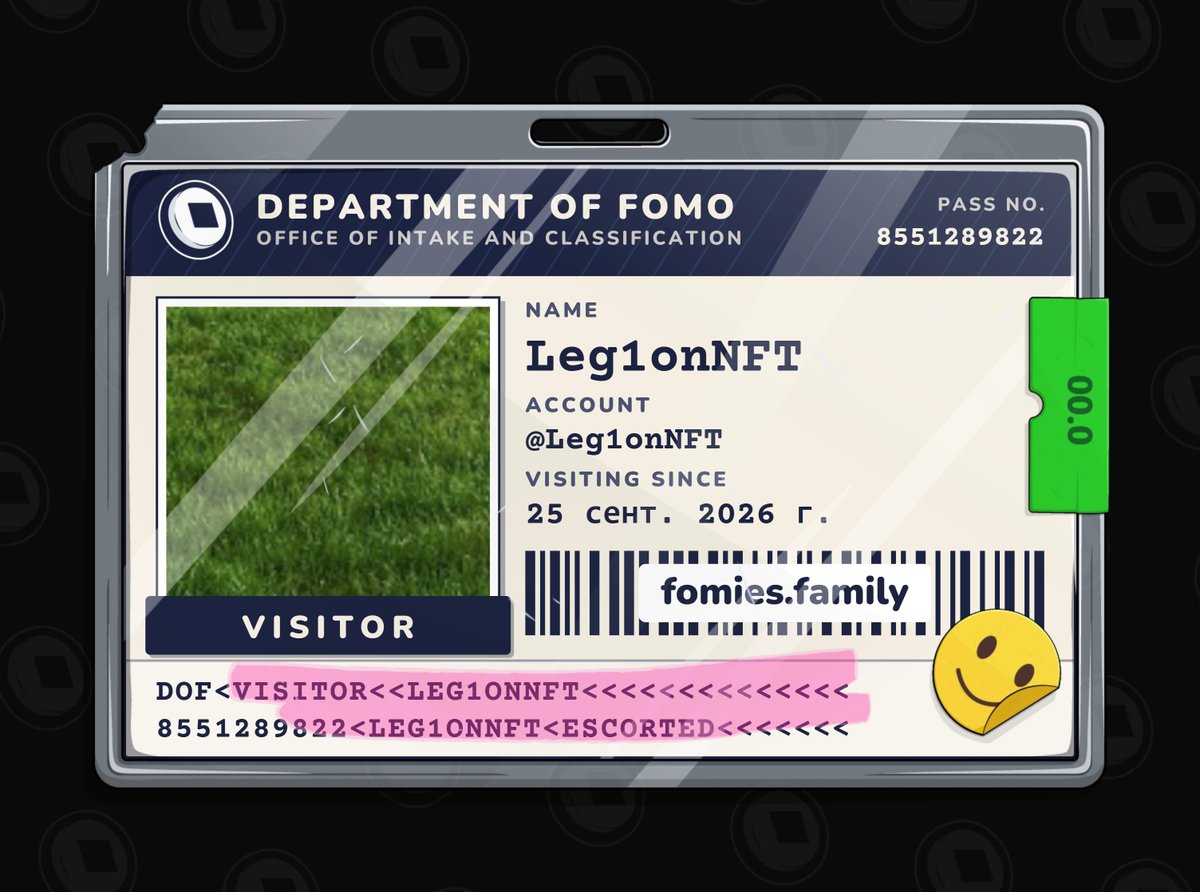 Leg1onNFT's tweet photo. visiting the department of fomo. no case yet. must be escorted at all times.  #Fomies
@FomiesNFT https://t.co/5SWfrQDvLf