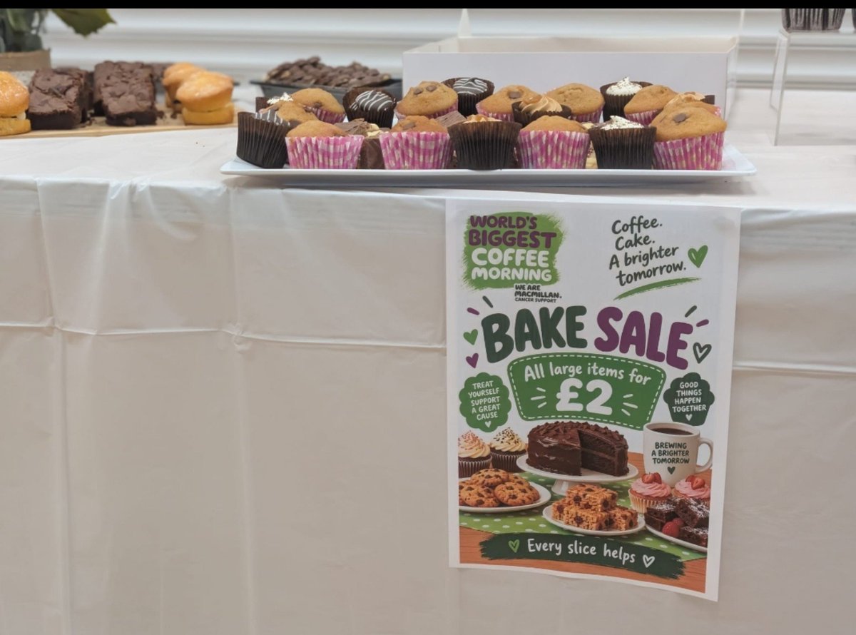 olive_bburn's tweet photo. What a fantastic #MacmillanCoffeeMorning! Our school community came together to enjoy cakes, coffee and conversation, all while raising money for the incredible work of @macmillancancer. Thank you to everyone who baked, donated and supported. ππ° #Macmillan #WeAreStar https://t.co/T6AdbjchqW