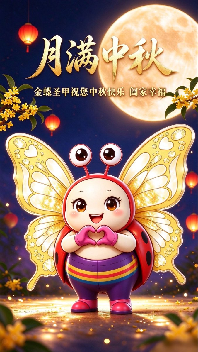 szattoz's tweet photo. 金蝶圣甲，中秋快乐！ https://t.co/adtvLp6Z41