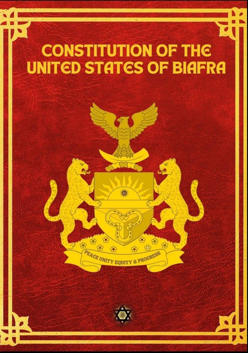USBGovernment's tweet photo. CONSTITUTION OF THE UNITED STATES OF BIAFRA (USB)

United States of Biafra do acknowledge and affirmed with changes, the Charter of the Confederate State, also known as Biafra Helsinki Declaration in Finland, and herein referred to as Biafra Charter, unanimously adopted as a prelude Act by the Biafra Republic Government In Exile and the Biafra De Facto Government in Homeland, on October 21, 2023.

OUR RESOLVE
We the Peoples of the United States of Biafra:

RESOLVED to Redeclare the May 30, 1967 Biafra Independence; hereby actualize, renew, reaffirm, declare and continue in accordance and pursuant to the
Declaration, with all the implications thereof;

RECOGNIZE and SALUTE the sacrifice of our forefathers, our heroes who were martyred for the cause of our freedom and those who were killed because they are Biafrans.

RE-AFFIRM the Peoples and Nations of Biafra make neither war, nor peace, with the State or peoples of Nigeria, rather, we exercise a Natural right, a Popular right, a Political right, and a right supported by United Nations Organization Charter and International laws - the right to Self Determination, right to self-defense, and right to self-governance: in the certain realization that only the effective exercise of Self-Determination by the Peoples and Nation of Biafra will end the state of
occupation and subjugation by Nigeria.

PROCLAIM that we are one people of one nation - bound together in the ideology of nationhood. Our languages, cultures and traditions are but of a common root and founded by our ancestors.

ESTABLISH our nation under the Sovereign Control and Eternal Lordship of Elohim or as called in our various languages.

DECLARE that Peace, Unity, Progress and Equity shall be our drive. The sacrifices made by our heroes shall not be taken for granted.

AFFIRM that our nation shall be one of the finest in the world. We shall enforce our complete resolve to the rule of law, principles of equality of all Indigenous
People of Biafra before the law and strict obeisance to fundamental human rights as enshrined in this Constitution.

SUBMIT that we stand on the principles of equity between men and women and the rights of children as provided in this Constitution.

COMMIT to our sovereignty as BIAFRA NATION in strict respect to State governance under the ordinance of a CONFEDERACY as provided in this Constitution.

DETERMINE that all forms of sabotage, betrayals and every criminal action intended to jeopardize our nationhood or prejudicing our collective existence shall
be eliminated.

AGREE to establish sanity in our system of government based on our Indigenous modus (We shall operate a consensus and pluralistic structure in our system of
government).

STIPULATE that our system of government, which is constitution based, shall include effective mechanisms in resolving conflict, promote good governance,
eliminate corruption, foster unity, reconciliation, social justice, speedy development, promote orientation culture, multifaceted educational approach, tolerance and nationhood.

We COLLECTIVELY affirm and endorse through a national referendum, the Constitution of The United States of Biafra as a Confederacy on this day 2nd Day
of December 2024

CREATION OF UNITED STATES OF BIAFRA
The BIAFRA ACT on this day, 2nd day of December, 2024 legally establishes the United States of Biafra, consisting of 40 States; hence, becoming the officially
recognized States of Biafra Nation as enshrined in this Constitution.