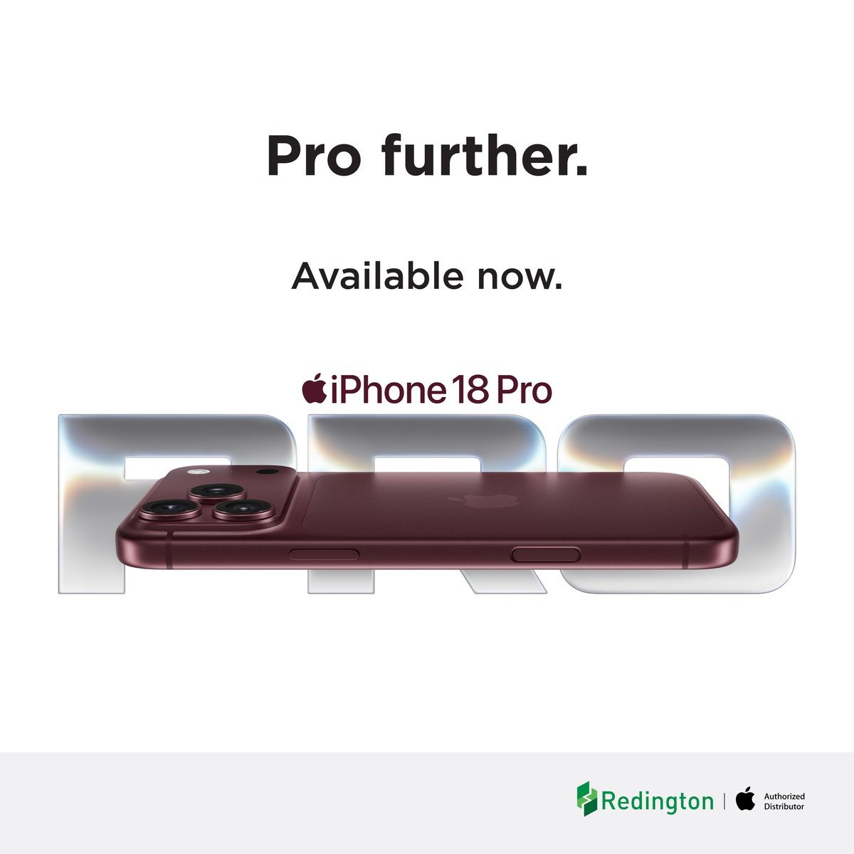 RedingtonAfr's tweet photo. iPhone 18 Pro. 

The ultimate performance and camera of any iPhone, with exceptional battery life. 
(Up to 43 hours refers to iPhone 18 Pro Max. Battery life varies by use and configuration.)