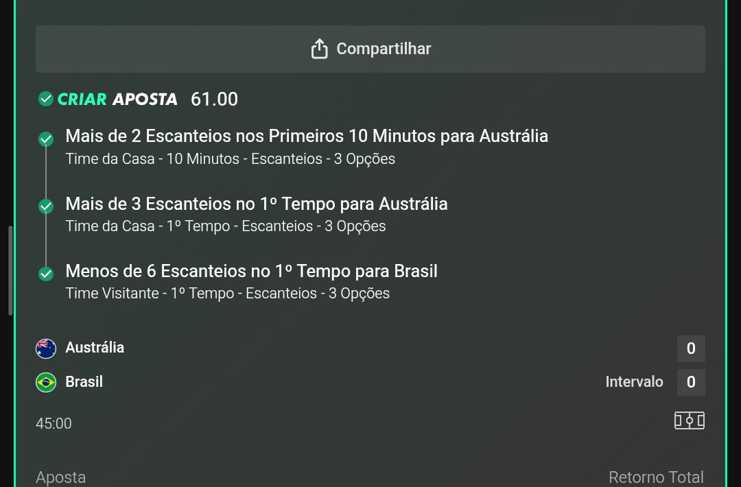 v7rlq's tweet photo. @stktipster +1,5 estava 0dd 15, eu corri o risco de adicionar outras seleção para participar da promoção dos créditos. https://t.co/iupkztRBFX