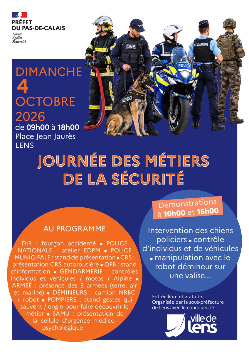 Image de Préfet Pas-de-Calais - #Sécurité #Secours #Rappel
📅 Le 4 octobre prochain et pour la troisième année consécutive, la sous