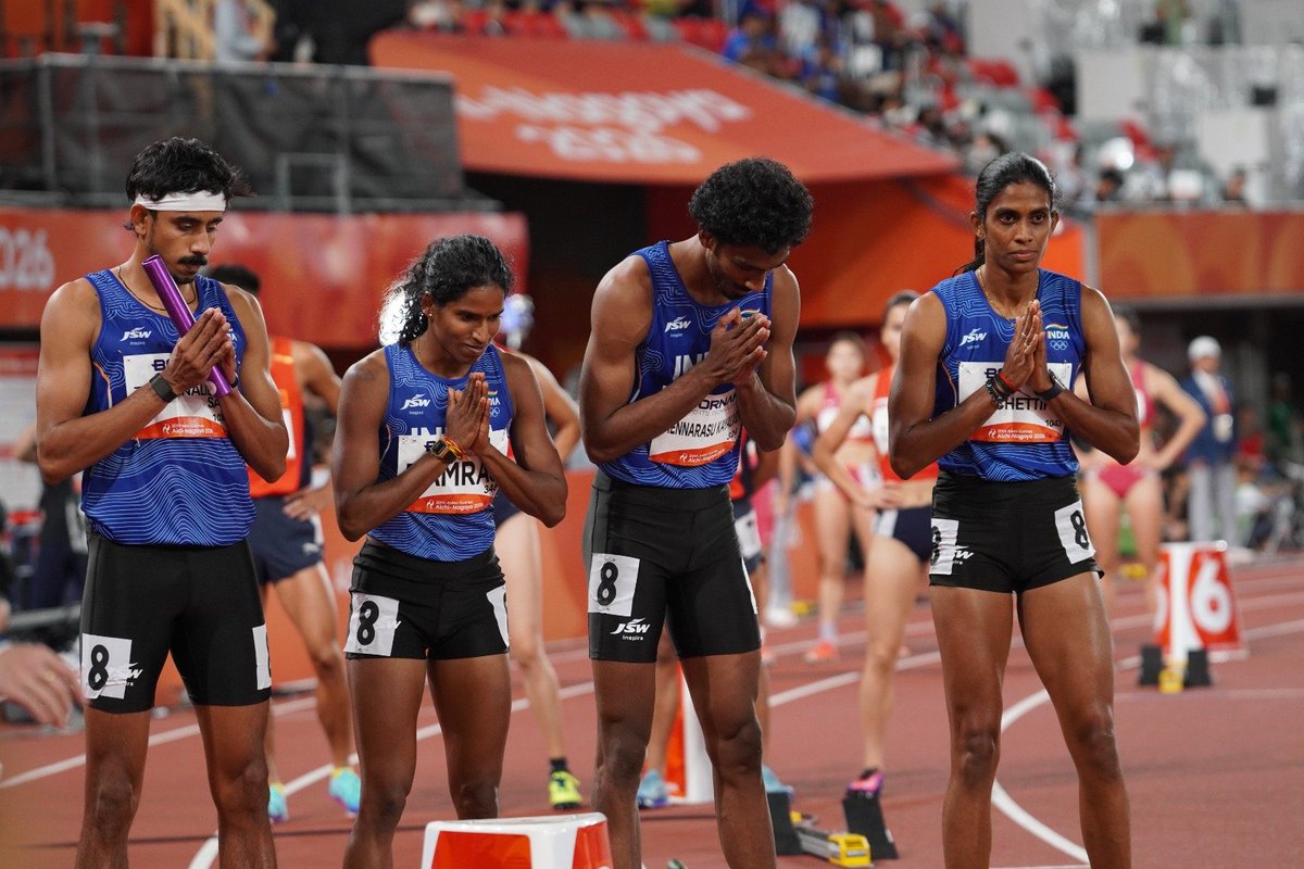 kissfoundation's tweet photo. A proud moment for us and the entire KIIT-KISS sporting fraternity at the 20th Asian Games, Aichi-Nagoya 2026!

Our student-athletes have contributed two medals to India’s campaign today - one Silver and one Bronze.

Seema Kumari won the Bronze Medal in the Women’s 10,000m Race, clocking an impressive 32:50.05.

We also celebrate India’s Silver Medal in the 4x400m Mixed Relay, where five of the six members of the team are students of KIIT University: M. R. Poovamma, Vishal T. K., Vithya R., Jay Kumar and Kiran.

With 54 KIIT student-athletes representing India across disciplines, we are proud to see our sporting fraternity make its presence felt on one of the biggest stages in Asian sport.

We congratulate our athletes on their remarkable performances and continue to cheer for every member of the contingent competing in the days ahead.