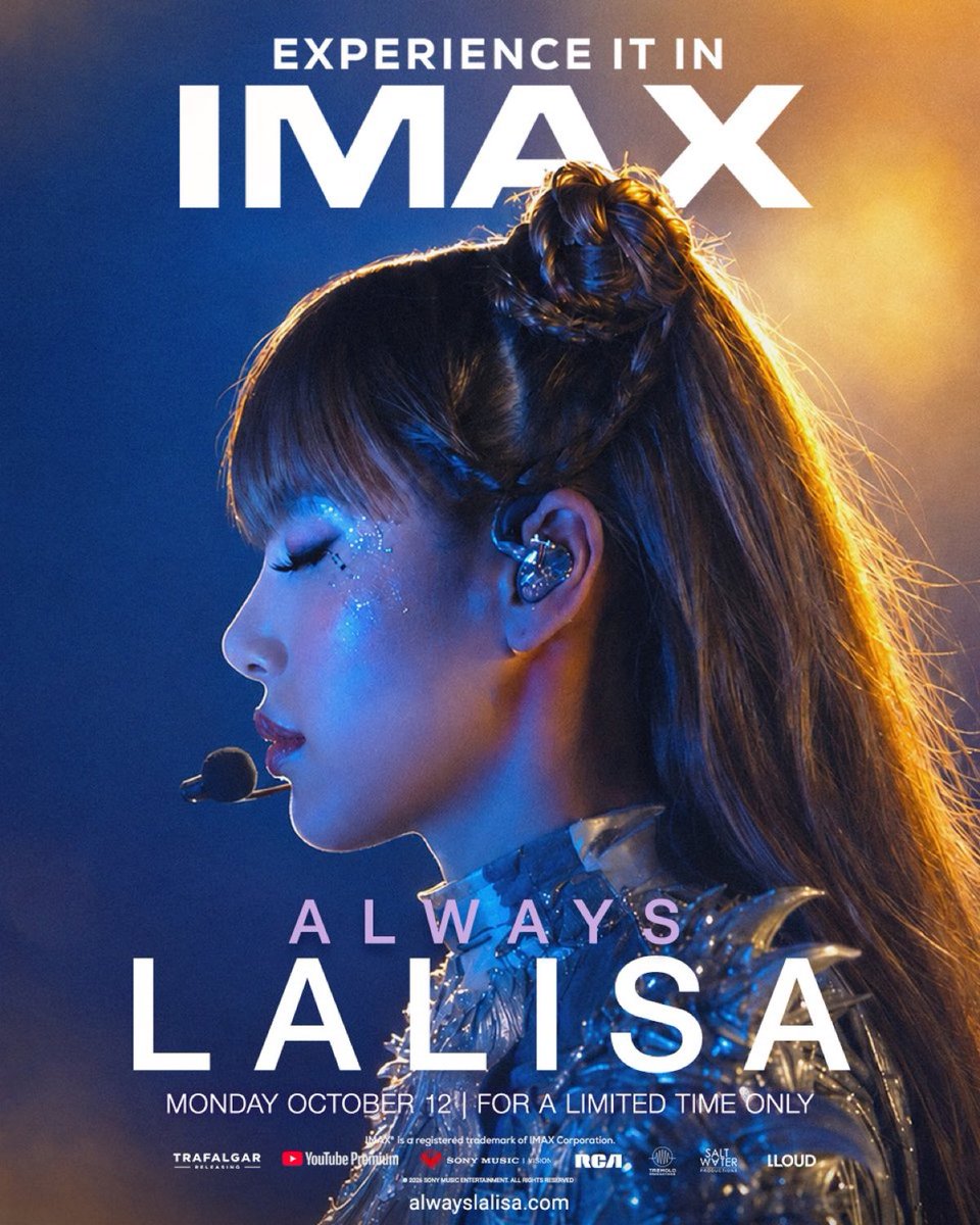 MyHitsNow's tweet photo. Get LLOUD in IMAX. Always Lalisa comes to IMAX October 12. #ALWAYSLALISA #LISA https://t.co/AieDbimQMA