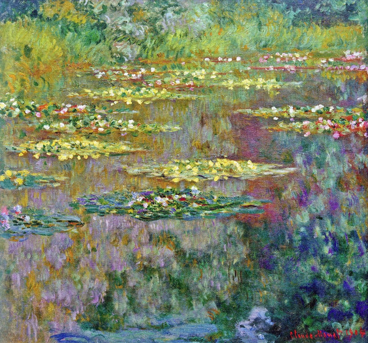artistmonet's tweet photo. Water Lilies - 1904 #artbots #monet https://t.co/0RQAF2aZJK