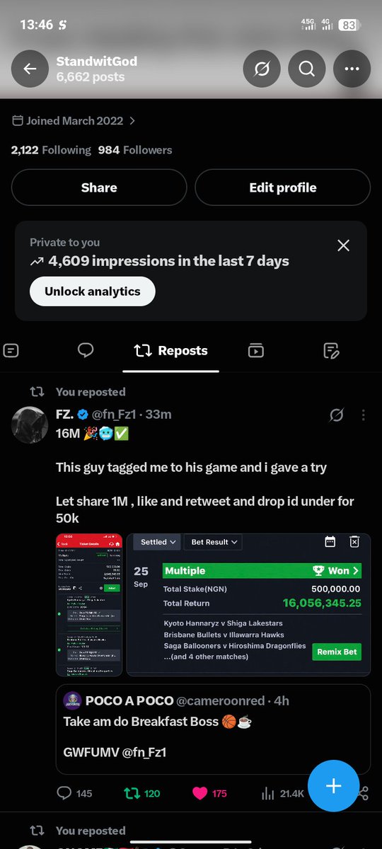 tok2ward's tweet photo. @fn_Fz1 https://t.co/48d0tCnY7O

I was one of the first 3 people that commented and retweeted it. But I'm yet to receive from you boss. I've not gotten your giveaway before, plz 🙏 consider me now 
8137585667
Sporty 🆔 
Thanks https://t.co/8FOHTr4gER