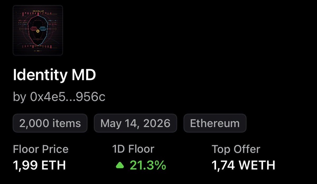 mys_dark's tweet photo. 0.2 -> 2 ETH

People started to understand how IMD might go big.

I’m too lazy for these stuffs but even I activated my agent after reading what this is about. https://t.co/FsUqqzXQeQ