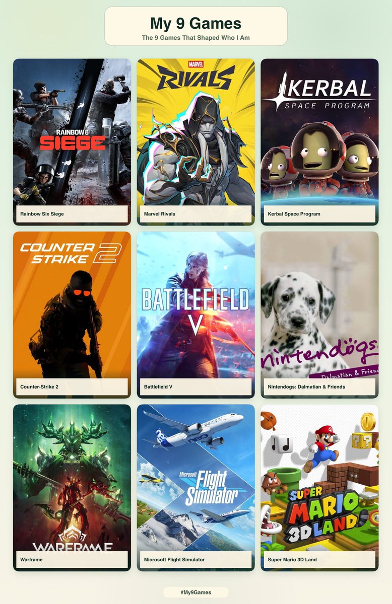 DemonessMTF's tweet photo. Me and 9 games that shape me ✨ https://t.co/iFokph4ZDE