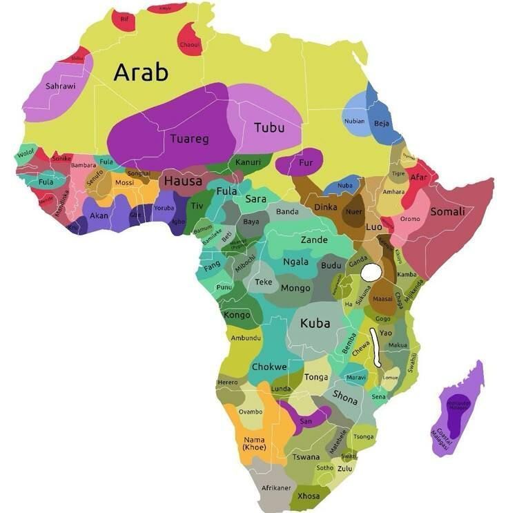 JoshuaBarzon's tweet photo. The Ethnic Composition of Africa https://t.co/bXD40RcGop