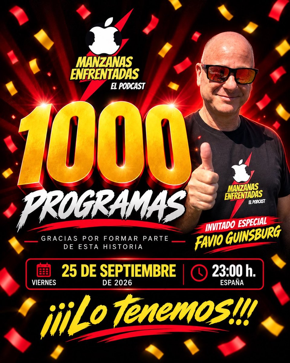 MEnfrentadas's tweet photo. Este viernes 23, a las 23:00h. 🇪🇸; programa 1000 con el gran @flaviog 

https://t.co/rh3gVtrLml https://t.co/Mte2EI5y6r