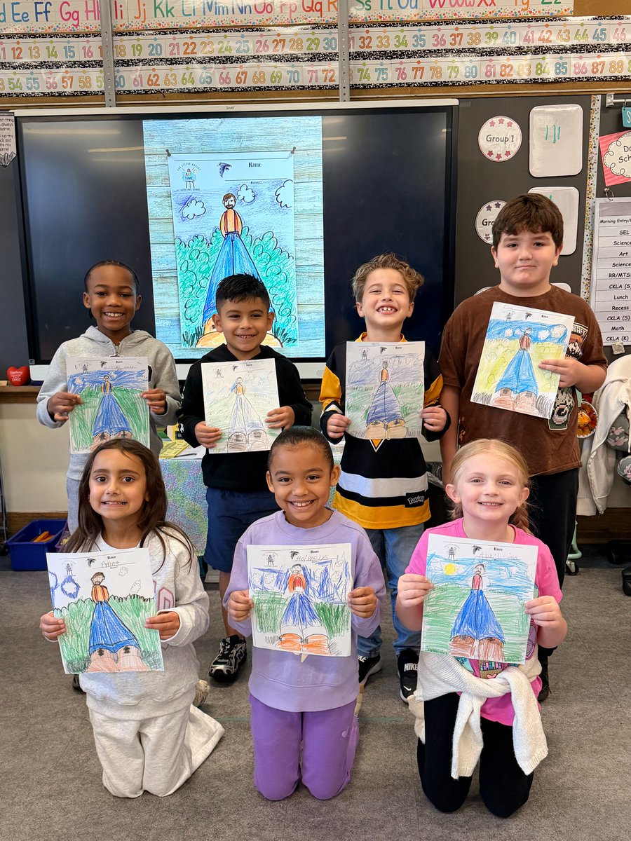 MeridenK12's tweet photo. 📚 Second graders at Israel Putnam Elementary celebrated completing their first CKLA Knowledge Unit, Fairy Tales and Tall Tales! Students brought the unit to life as storybook characters and created drawings inspired by Paul Bunyan. ✨

📸 Kristen Ruede

#herestudentssucceed https://t.co/qZutZz9G81