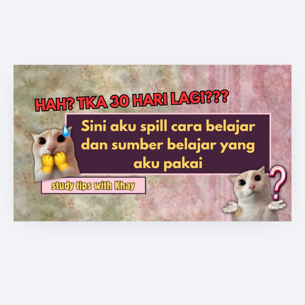 futilevices's tweet photo. aku liat-liat h-30 TKA masih ada temen-temen yang hilang arah. SOOOO aku mau sedikit berbagi cara belajar aku (lagi) hihi😻💖

drop @ kalian bagi yang mau di tag👀🫰 https://t.co/tQVhehSEwo