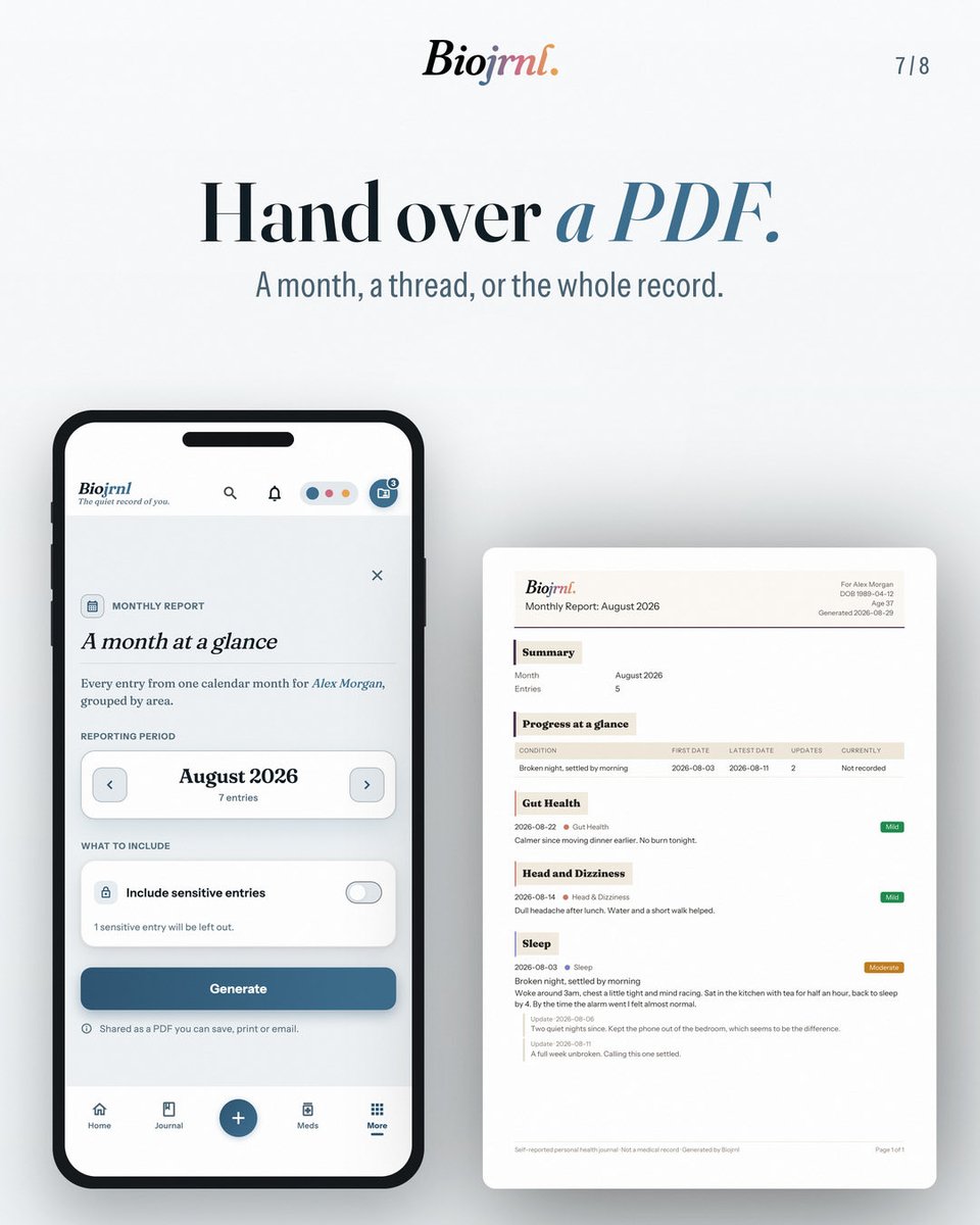 biojrnl's tweet photo. Keep your health records in one place, generate a clean PDF when you visit your doctor.

https://t.co/1AiKC1NwDP

#health #care #family #journal https://t.co/C97ikujZw3