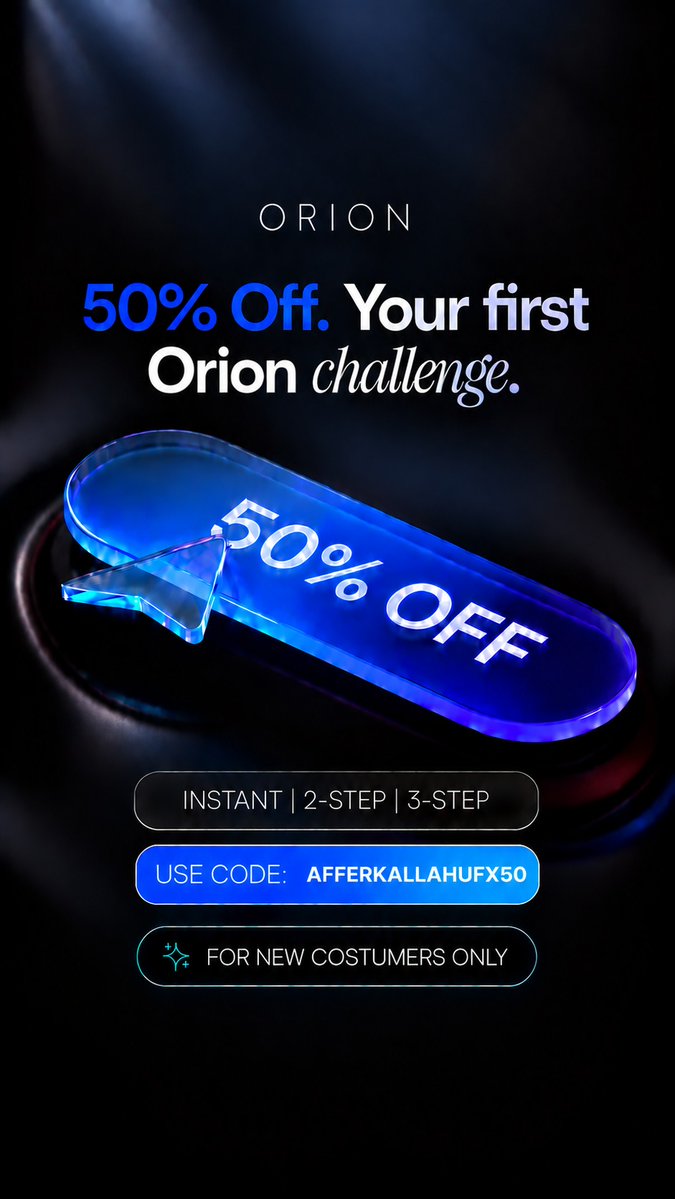 AfferkallahuFX's tweet photo. 🚨 $50,000 GIVEAWAY! 🚨
 5 × $10K Orion Funded 🎁

HOW TO ENTER 👇

✅ Follow: @Afferkallahufx
✅ Follow: @OrionAffiliates
✅ Follow: @orionfundedcom

Like & Repost this post
💬 Tag 3 traders in the comment 

Also Follow : @Phoenixmmxm @Usmanfx__ @mnazirfx @AminuIbrahim012  @huzaeefah_II @ab_said02 @Been_Omar_FX  @Geedow_  

Winners in 72hrs