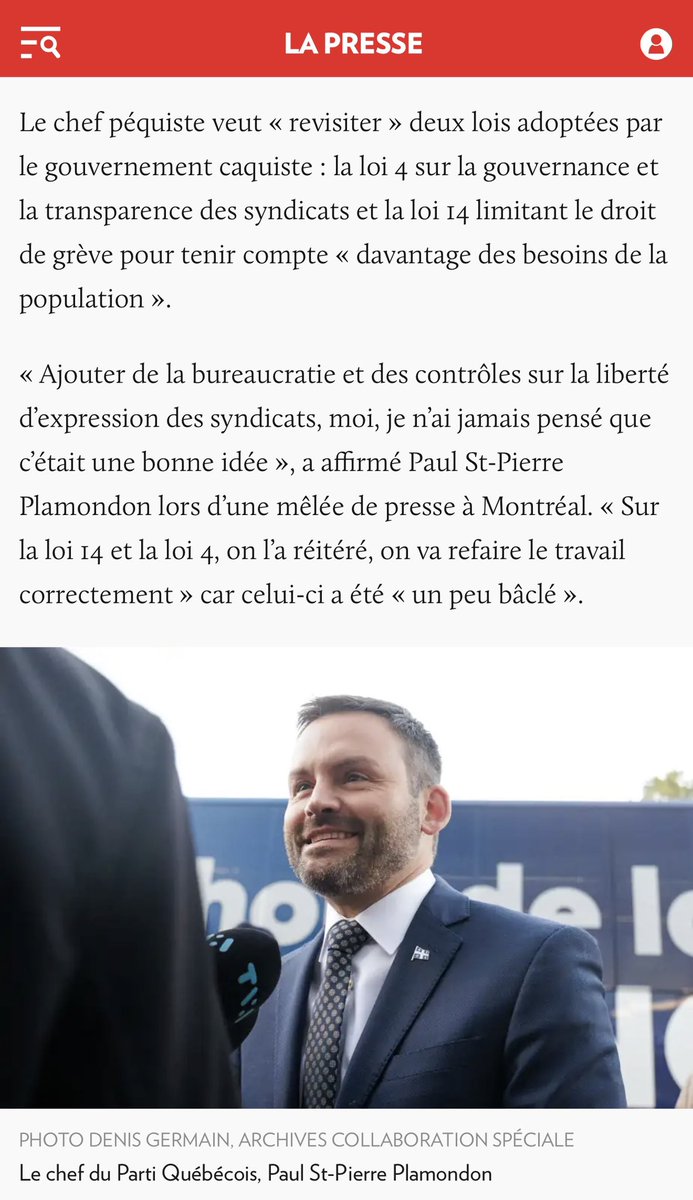 andrearthurciel's tweet photo. Le chat sort du sac! 

Quand PSPP dit qu’il veut couper dans la bureaucratie, il ment! Le chef du PQ n’a aucunement l’intention de couper quoique ce soit dans l’état Qbcois.  

Couper dans la bureaucratie et coucher avec la plus grosse centrale syndicale du Québec dans la même phrase?

Un chausson avec ça?

Il est 08h52.

*
