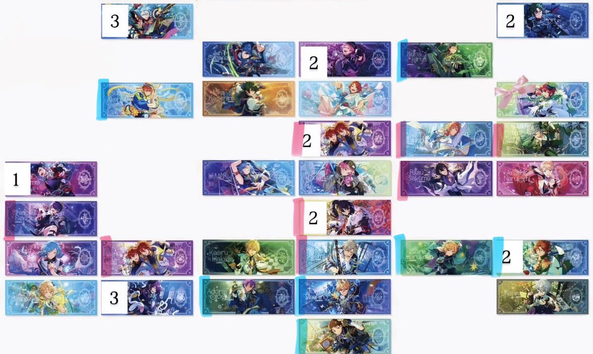 riii_nico_'s tweet photo. 【 交換 譲渡 】 あんスタ 中国 浮光典蔵 盛彩 ホログラム チケット ホロチケ 1 2

譲  英智 渉 弓弦 北斗 スバル 鉄虎 忍 千秋 奏汰 一彩 藍良 マヨイ ジュン 茨 宗 みか ひなた 燐音 HiMERU こはく ニキ 零 薫 晃牙 アドニス 友也 なずな 光 創 敬人 紅郎 レオ 泉 凛月 嵐 夏目 宙 斑 カンナ ライカ https://t.co/gYNV9wRTRW