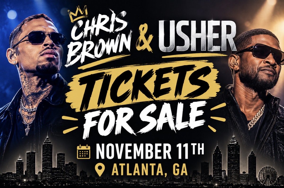 EmilyLaurynn's tweet photo. 🎶🔥 CHRIS BROWN &amp; USHER — ATLANTA! 🔥🎶
PIT TICKETS - $550 a PIECE!
2!!! 

🎟️ TICKETS FOR SALE!
📅 November 11th
📍 Atlanta, GA

🎟️ Tickets available now!
📩 Message me for ticket details, seats &amp; price!

Serious buyers only — first come, first served! 🖤✨ https://t.co/QEPOOQR05n