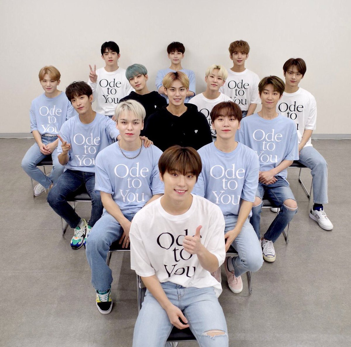 snowkhoshi's tweet photo. so many things fit just so perfectly with seventeen

1. seventeen’s logo looks like a 17 and a diamond at the same time, and when they sit in age order, it also forms a diamond. our fandom name, carat, comes from diamonds too

2. seventeen’s leaders are scoups, hoshi, and woozi… the 1st, 5th, and 7th oldest members. and if you add 1 + 5 + 7, you get 13, which is the number of members they have

3. not a single seventeen member has a birthday in march, may, or september, the only months they don’t have birthdays in (3 + 5 + 9 = 17)

4. scoups, who is the leader and oldest member of seventeen, is a youngest child. woozi, who is an only child, is right in the middle of seventeen with 6 older members and 6 younger members. dino, who is the youngest member of seventeen with 12 hyungs, is the oldest child