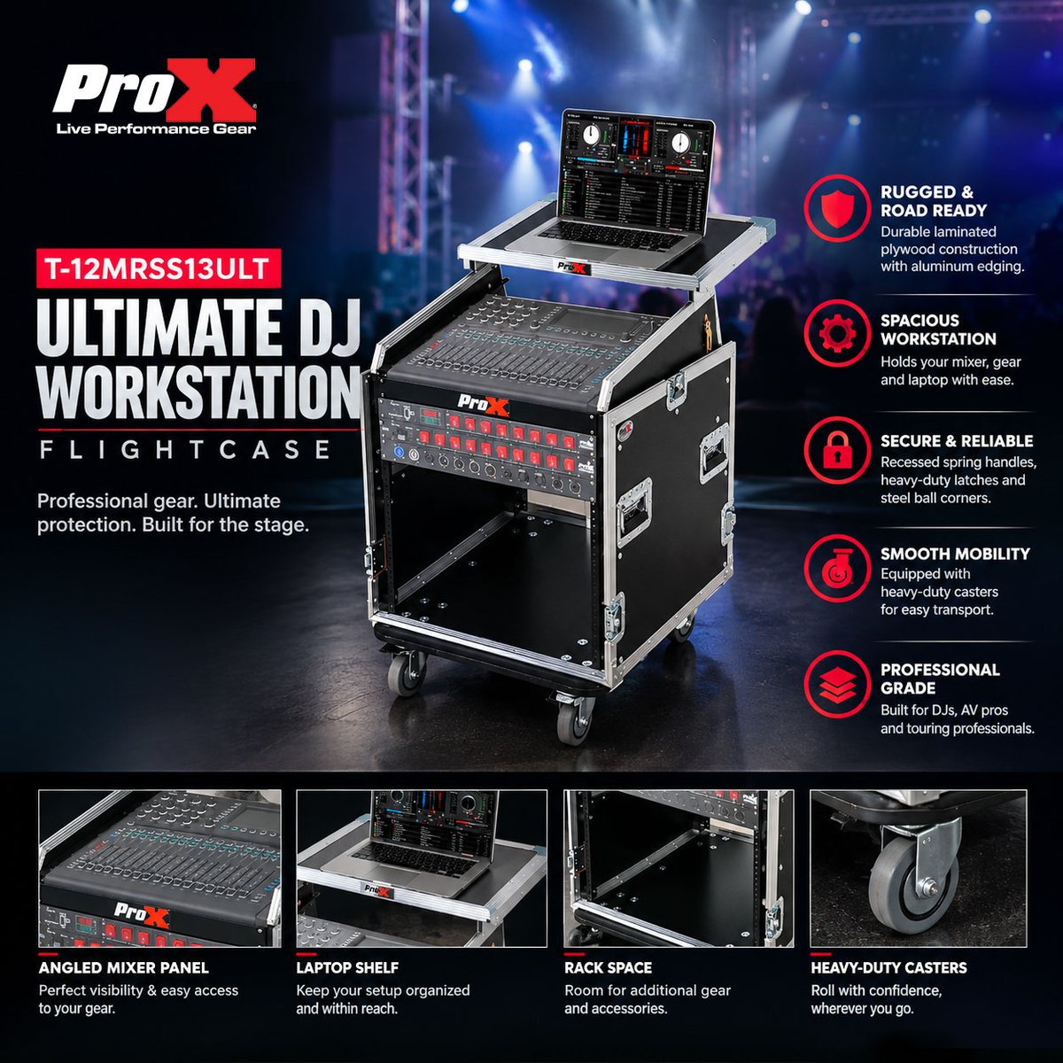 proxdirect's tweet photo. YOUR MIX. YOUR GEAR. YOUR WORKSTATION. 🎛️

🔹 T-2MRSS13ULT — 13U slanted top + 2U rack space
🔹 T-12MRSS13ULT — 13U slanted top + 12U rack space
🔹 T-16MRSS13ULT — 13U slanted top + 16U rack 

#ProX #ProXDirect #MixerRack #DJGear #ProAudio #LiveProduction #DJSetup #Workstation https://t.co/CEOK7LTNhR