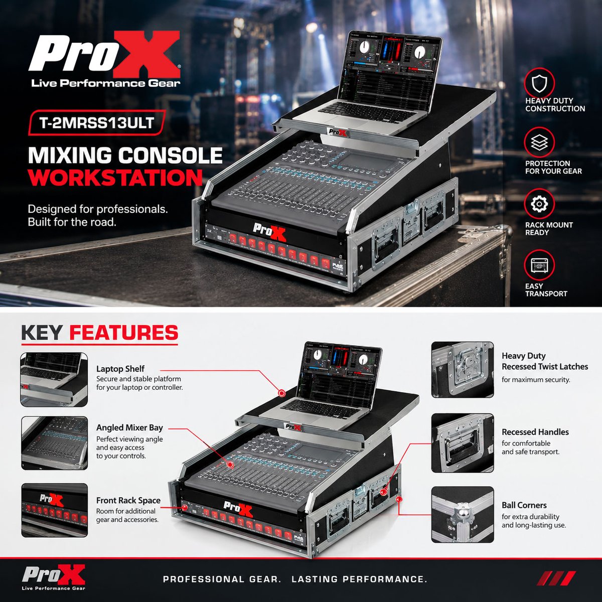 proxdirect's tweet photo. YOUR MIX. YOUR GEAR. YOUR WORKSTATION. 🎛️

🔹 T-2MRSS13ULT — 13U slanted top + 2U rack space
🔹 T-12MRSS13ULT — 13U slanted top + 12U rack space
🔹 T-16MRSS13ULT — 13U slanted top + 16U rack 

#ProX #ProXDirect #MixerRack #DJGear #ProAudio #LiveProduction #DJSetup #Workstation https://t.co/CEOK7LTNhR