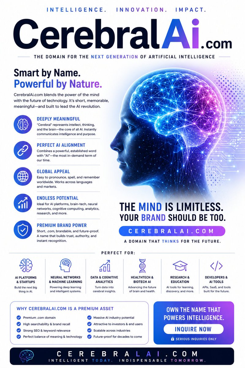metaverseseller's tweet photo. Ai domain names available for your Ai business  #domainnames #domains #businessnames #startup #startups #aistartup #ai #business #aibusiness #ainames https://t.co/Uv3bnV8EKg