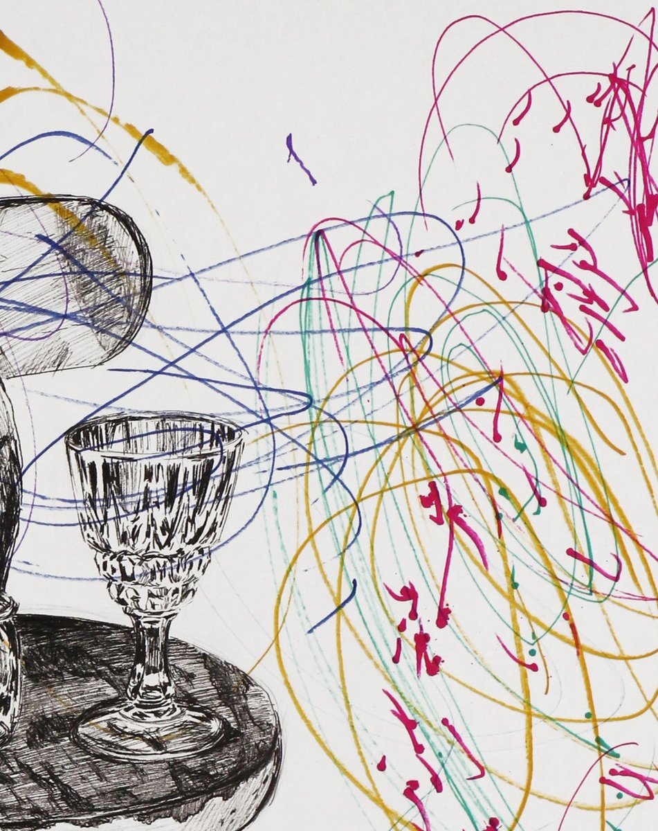 BretMenoni's tweet photo. Premier dessin en duo avec mon fils, Marin. J’ai envie de parler de la maternité : un salon envahi de jouets, de blagues absurdes et d’une tendresse vertigineuse. Sans titre, feutres sur papier, 50 × 70 cm, 2024. https://t.co/IwMqHB7rrW