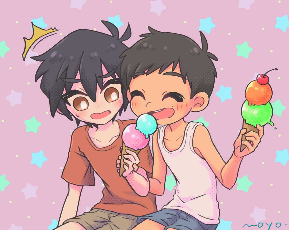 moyochans's tweet photo. 描きかけのヒロミゲあった‼️
すぐショタに食い意地を張らせてしまう🍨

#ヒロミゲ
#higuel https://t.co/lFTJymOkjQ