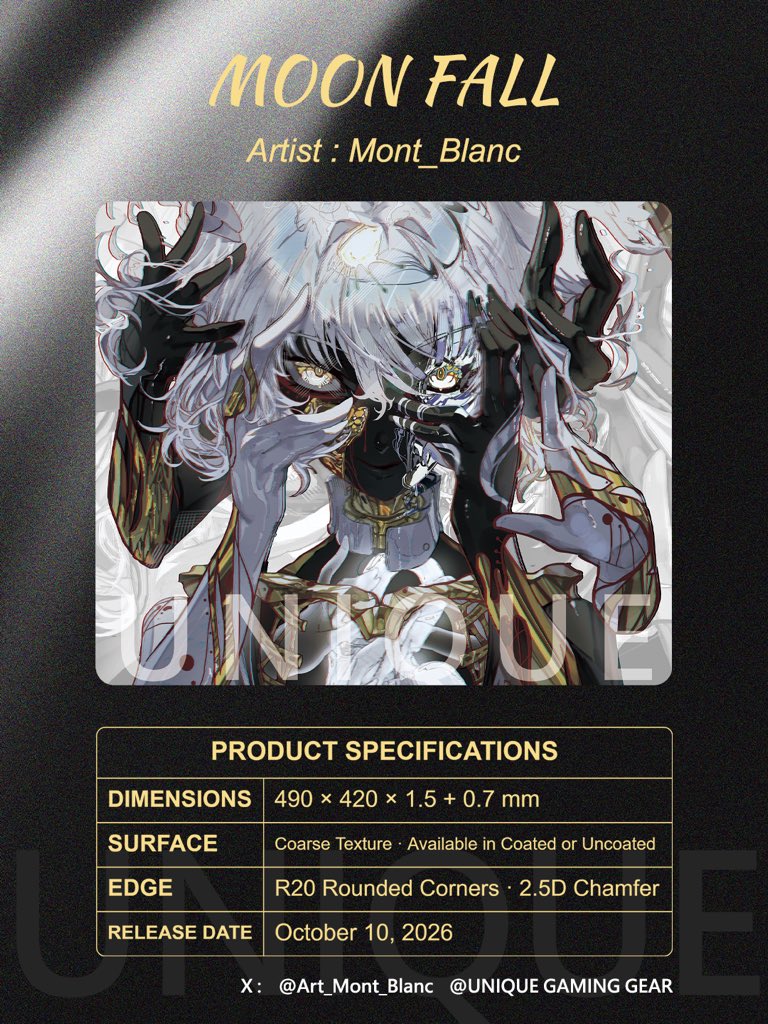 Murph016Z's tweet photo. SAKURA Uncoated / short-TTK / May 20  
AZURE FEATHER Coated / tracking / Jul 23  
MOON FALL Coated or uncoated / Oct 10  
SP BLACK Artist-signed / Collector Access Only

Art: @iloha_24 / @Art_Mont_Blanc https://t.co/JCz4ZNgbId