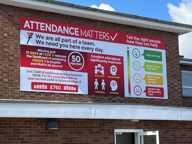MaximizeYP's tweet photo. Year 11 @CoplestonSchool engaged in their GCSE Revision Prep session!  And a clear message about the importance of Attendance!   An impresssive school under the leadership of Executive Principal, Mr Green, and his team. https://t.co/4ZdJE2Lda7