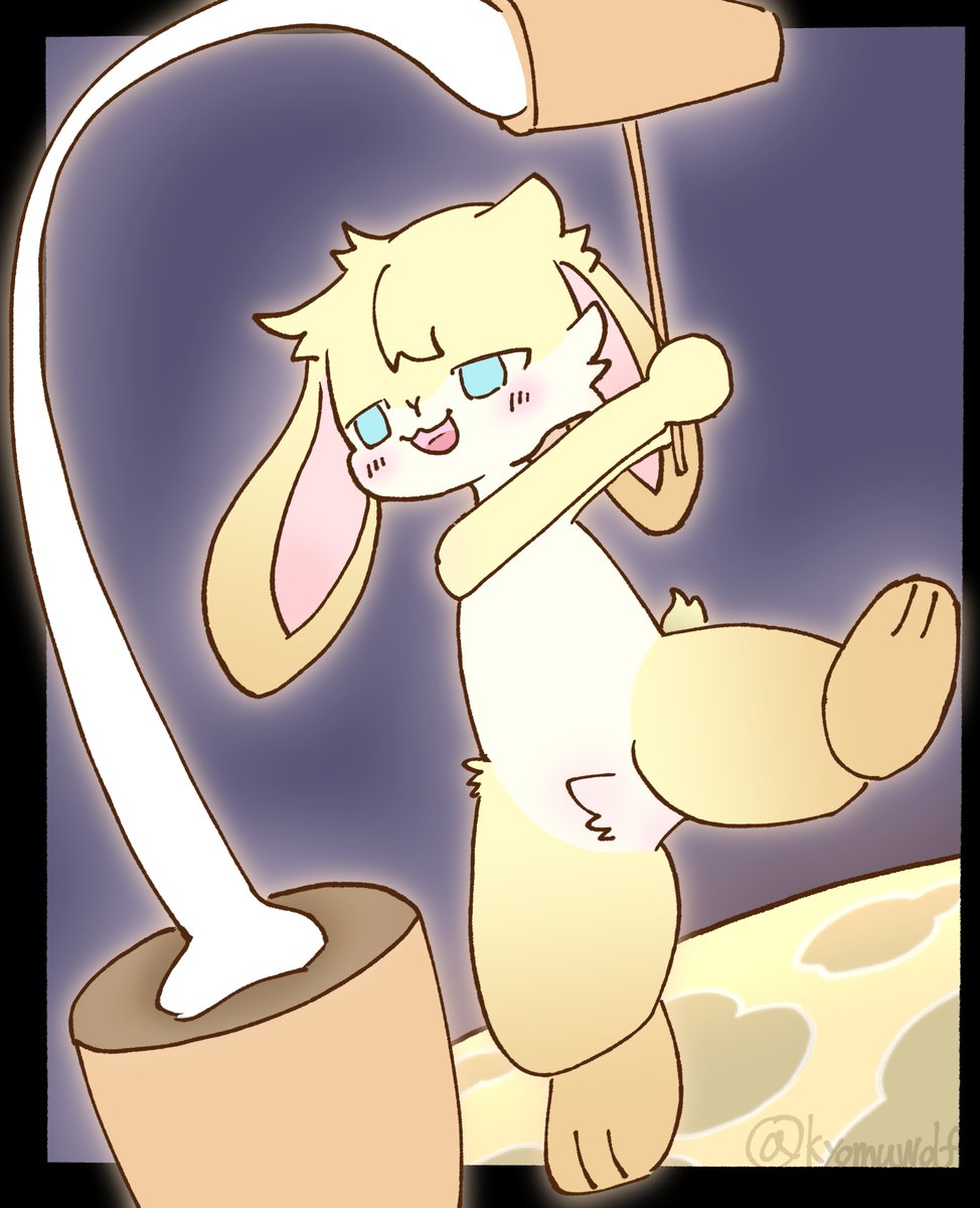 kyomuwolf's tweet photo. 今日は十五夜
うさぎさんが頑張っておもちをついているよ

#ケモノ  #ケモナーさんと繋がりたい https://t.co/VHBjwxrdmz