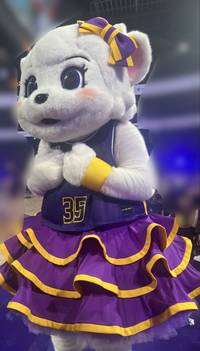 sknmnyo's tweet photo. 試合開始前:ヴィンディーᥬ😭ᩤふわふわで仕草も愛らしくてかわいすぎるᥬ😭ᩤ💜

⬇️

試合中:ヴィン…………ディー………………❔

#東京サンロッカーズ https://t.co/OJehpHF90W