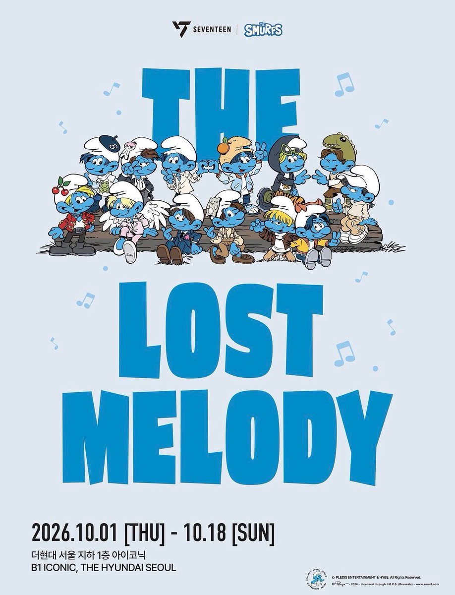 itsyourbill's tweet photo. [HELP RT]
🇰🇷 Open po Jastip Jasa Titip Visit Store [SEVENTEEN x SMURFS] 260925 The Lost Melody Exhibition and Merch 🇰🇷

📅 Visit 9 - 11 October
💰Detail price list pl merch menyusul 
📦 ready INA 15 Oktober 2026

Jastip merch smurf baru svt carat TLM seoul kr ina hc #zonauang https://t.co/34pTKZLG6j