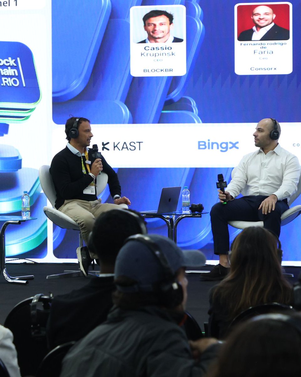 blockchain_rio's tweet photo. BlockBR joined https://t.co/JUxLLbh69n 2026 to discuss the infrastructure behind more accessible, transparent and efficient capital markets. Cássio Krupinsk and William Malta represented the company on stage.

#BlockchainRIO #BlockBR #Tokenization https://t.co/BhgBg9Jf2J