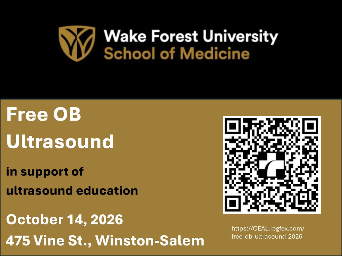 WakeForestCEAL's tweet photo. Join us for Free OB Ultrasound!
https://t.co/JiuLR1K7yo https://t.co/oPxLqvwKsl