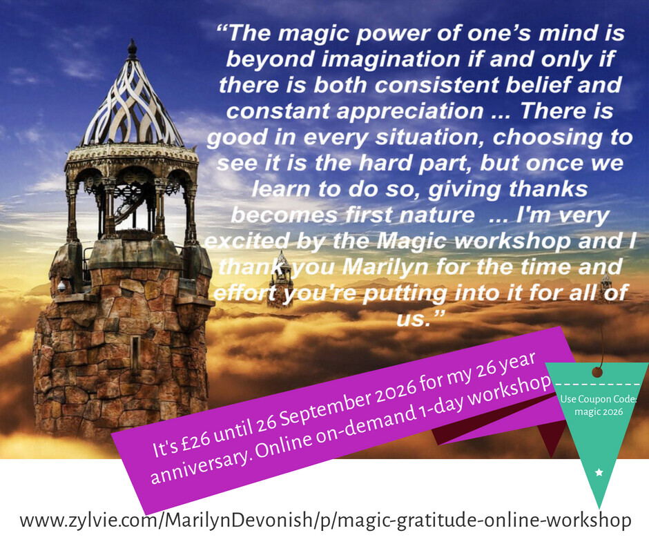 marilyndevonish's tweet photo. The magic is £26 until 26 September 2026 for my 26 year anniversary. Use coupon code: magic2026 

"The magic power of one's mind is beyond imagination if and only if ........

To catch the anniversary offer, head on over to: https://t.co/WZRUe22Sys
Use coupon code: magic2026 https://t.co/mqG2vA5JvO