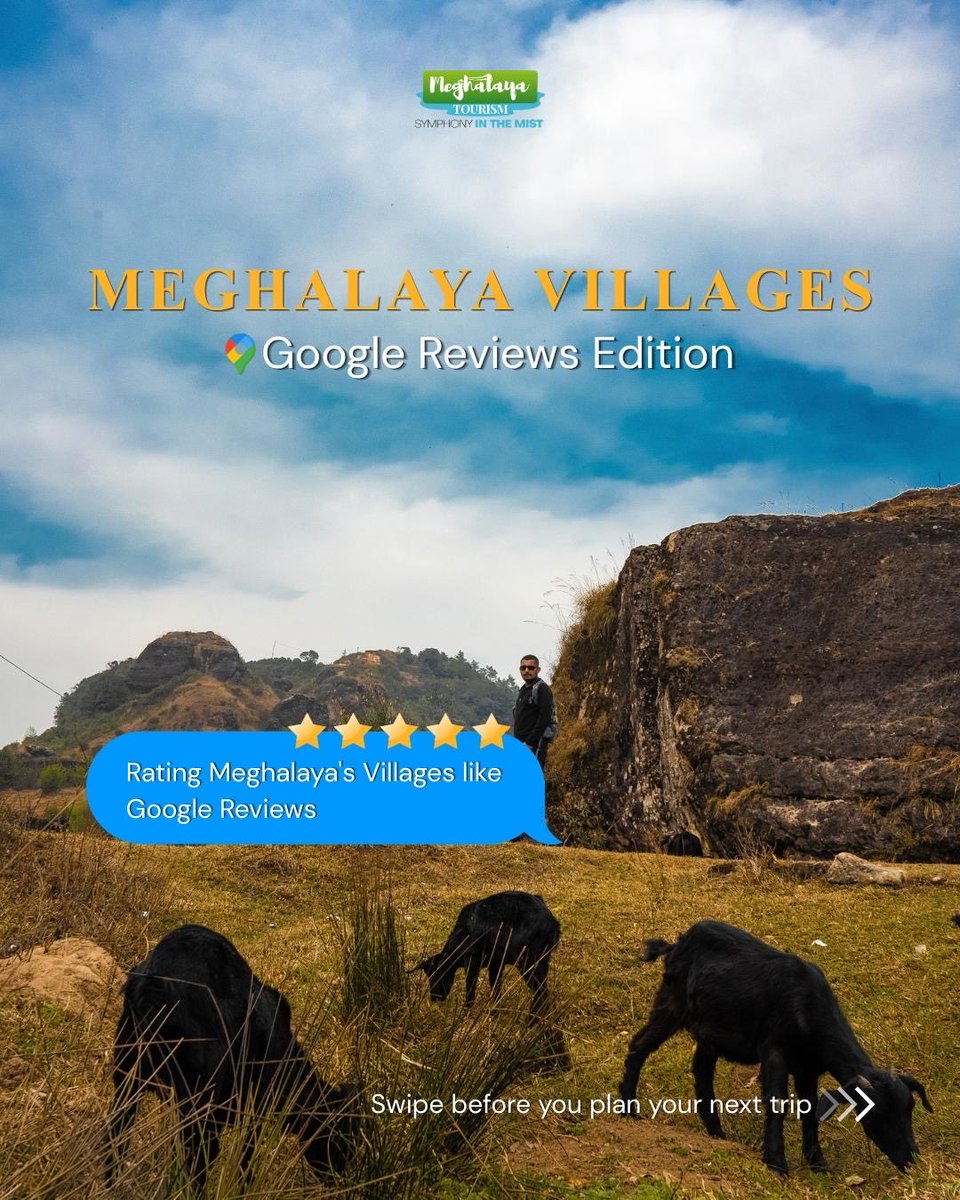 meghtourism's tweet photo. Some places deserve more than 5 stars.
Swipe through our 'Google Reviews' of Meghalaya's villages and see which ones made the cut!
#MeghalayaTourism https://t.co/508YXI4wrO