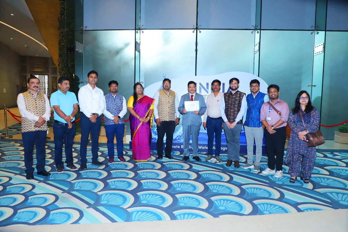 OdishaWater's tweet photo. A Proud Moment for Odisha!
Odisha has been honoured with the Best Pavilion Award under the States Category at the India International Water Week (IIWW) 2026,recognising the State’s achievements, initiatives and innovative practices in the field of water resources management.(1/2) https://t.co/pE2XQrFNBr